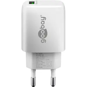 Cargador 1×USB-A QC (18W) - Blanco