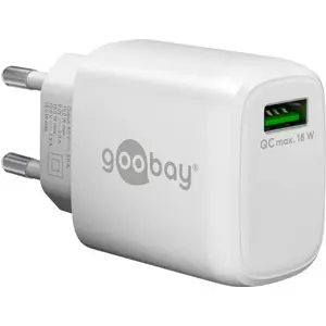 Cargador 1×USB-A QC (18W) - Blanco
