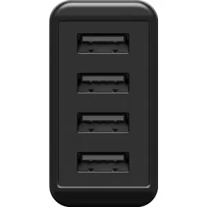 Carregador 4×USB-A (30W) - Preto