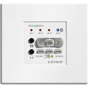 Kit de altifalantes amplificados de embutir 3.5'' 2x10W c/ Bluetooth+FM
