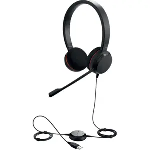 Auricular headset para centro de llamadas con controles en el cable - USB - Jabra Evolve 20 SE MS estéreo