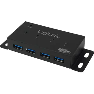 Hub USB 3.0 de 4 portas caixa metálica (industrial)