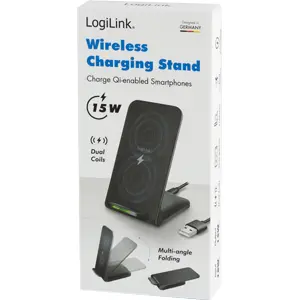 Carregador Qi sem fios por indução Wireless 15W de dupla bobine