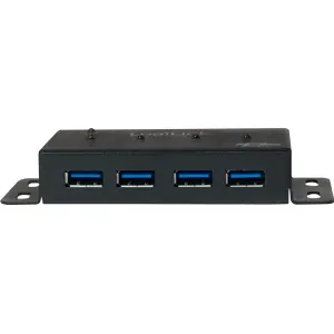 Hub USB 3.0 de 4 portas caixa metálica (industrial)