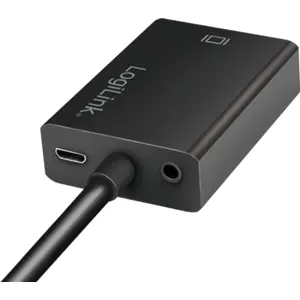 Conversor VGA M > HDMI F + áudio e alimentação (USB) 0.25m