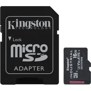 Tarjeta de memoria MicroSDHC 16GB C10 U3 V30 A1 (100/80 MB/s) de nivel industrial + adaptador SD