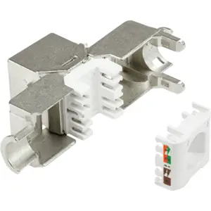 Keystone STP Cat6A RJ45 encapsulamento de metal
