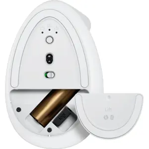 Rato ergonómico vertical 4000DPI s/ fio BT 2.4 GHz - Branco