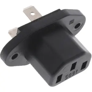 Ficha IEC C13 (fêmea) 3 pinos 250VAC 10A saliente para painel - Schurter