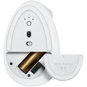 Rato ergonómico vertical 4000DPI s/ fio BT 2.4 GHz - Branco