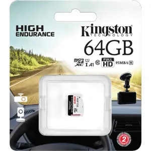 Cartão de memória MicroSDXC 64GB UHS-I U1 C10 A1 (95/30 MB/s) High Endurance