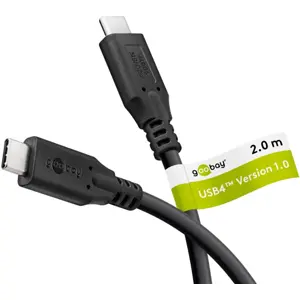 Cabo USB-C ⇿ USB-C 100W PD USB4™ 40Gbps - preto - 2m