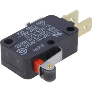 Microswitch c/ rodizio 12mm SPDT 250VAC 16A