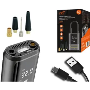 Mini compressor de ar portátil s/ fio 50W 4000mAh c/ lanterna (0.2 ..10.3bar)