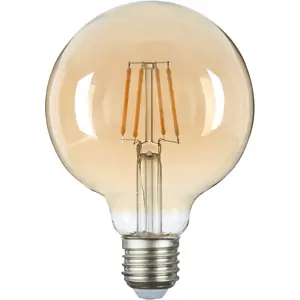 Lâmpada LED tipo filamento E27 G80 230V 4W 2000K (branco quente) 360lm
