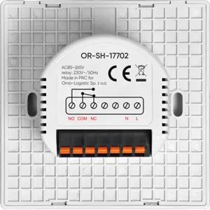 Termostato inteligente WiFi de embutir [-10..+40ºC] c/ relé NO/NC 230Vac (compatível c/ Tuya)
