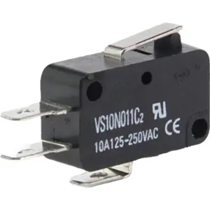 Microswitch com patilha 14mm (IP40) SPDT 250VAC 10A