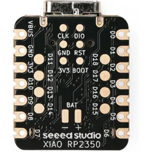 Microcontrolador XIAO RP2350 (para MicroPython) c/ dupla arquitetura (Arm Cortex-M33 / Hazard3 RISC-V) e BMS