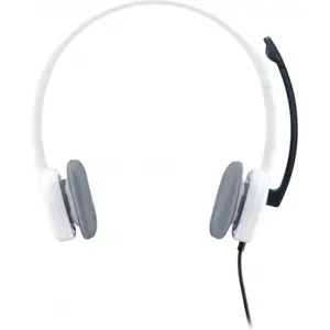 Auscultador headset stereo com microfone 180° e controlos no cabo - 2 jacks 3.5mm - Branco