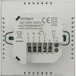 Termostato inteligente universal de embutir c/ sensor interior + exterior (compatível c/ Tuya)