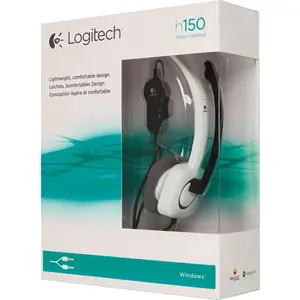 Auscultador headset stereo com microfone 180° e controlos no cabo - 2 jacks 3.5mm - Branco