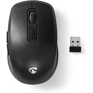 Rato óptico 800/1000/1600 DPI sem fio Wireless 6 botões com scroll - preto