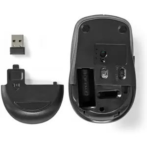 Ratón óptico 800/1000/1600 DPI inalámbrico Wireless 6 botones con scroll - negro