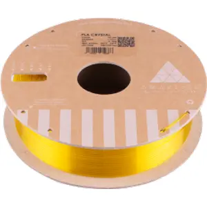 Rolo de filamento de impressão 3D em PLA CRYSTAL de 1.75mm - Amarelo Translúcido - 1000G