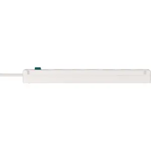 Bloco de 5 tomadas c/ 2xUSB + interruptor - cabo (3x1.5mm²) 3.0m