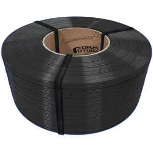 Rolo de filamento de impressão 3D em PETG de 1.75mm - Preto - 2Kg