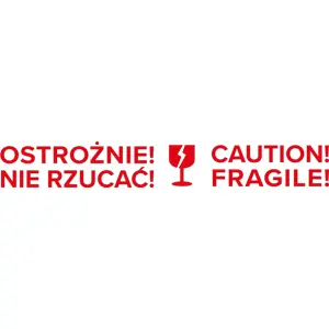 Fita adesiva transparente ''CAUTION! FRAGIL'' - 50mm x 132m
