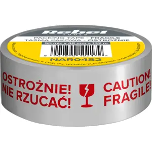 Fita adesiva transparente ''CAUTION! FRAGIL'' - 50mm x 132m