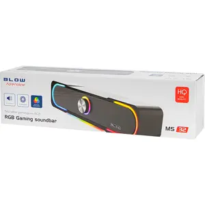 Coluna Sound-Bar 2x3W RGB para PC (Jack 3.5mm) - 320x65x70mm