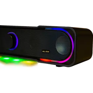 Coluna Sound-Bar 2x3W RGB para PC (Jack 3.5mm) - 320x65x70mm