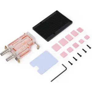 Bloco de água + Backplate dissipadora de calor (watercooling) para Rasbperry Pi 5