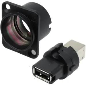 Adaptador USB-A - USB-B para painel - reversível