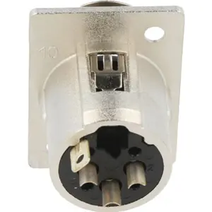 Ficha Cannon (XLR) 3 pinos fêmea para painel
