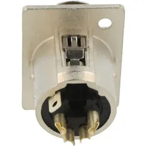 Ficha Cannon (XLR) 4 pinos fêmea para painel