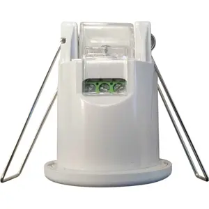 Mini-detector de movimento PIR Crepuscular 360º FLAT 800/400W IP20 - p/ encastrar (Ø41mm)