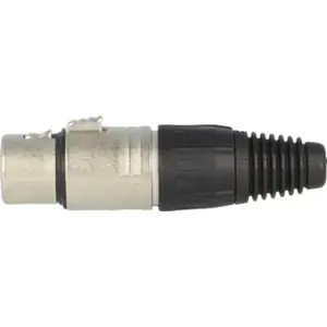Ficha Cannon (XLR) 4 pinos fêmea para soldar em cabo
