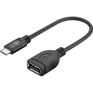 Cable adaptador OTG USB-C ⇿ USB-A hembra 2.0