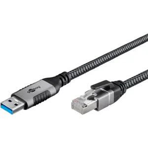 Cabo adaptador de rede Ethernet Gigabit RJ45 ⇿ USB-A 3.0 - 3m