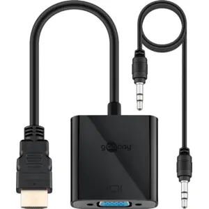 Conversor HDMI macho - VGA fêmea + áudio - 0.25m