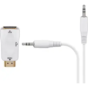 Conversor HDMI macho ➝ VGA hembra + audio con cable jack3.5mm ST - compacto