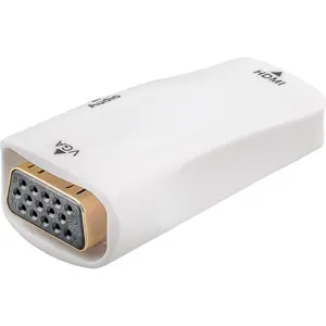 Conversor HDMI hembra ➝ VGA hembra + audio con cable jack 3,5 mm ST - compacto