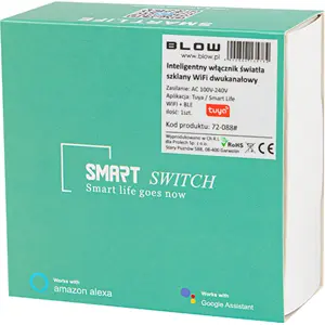 Interruptor Duplo Smart WiFi touch em vidro de encastrar (compatível c/ Tuya)