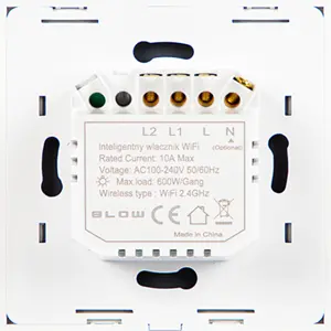 Interruptor Duplo Smart WiFi touch em vidro de encastrar (compatível c/ Tuya)