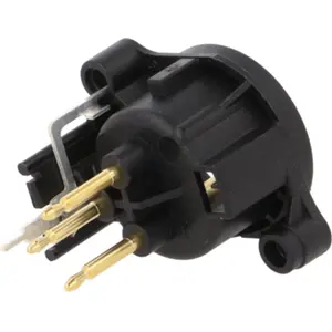 Ficha Cannon (XLR) 3 pinos macho para painel