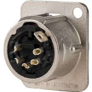 Ficha Cannon (XLR) 5 pinos macho para panel