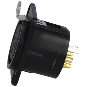 Ficha Cannon (XLR) 3 pinos fêmea para painel